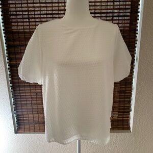 Vince Camuto Puff Sleeve Top Sparkle Crepe